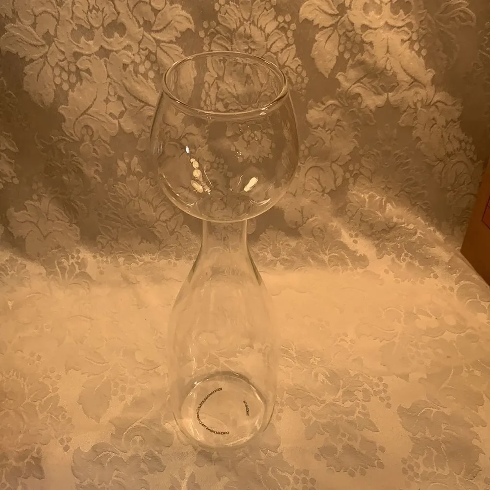 Wine Bottle Glass Refinery 25 Fluid Ounces Stylish Elegant Unique Playful Glass